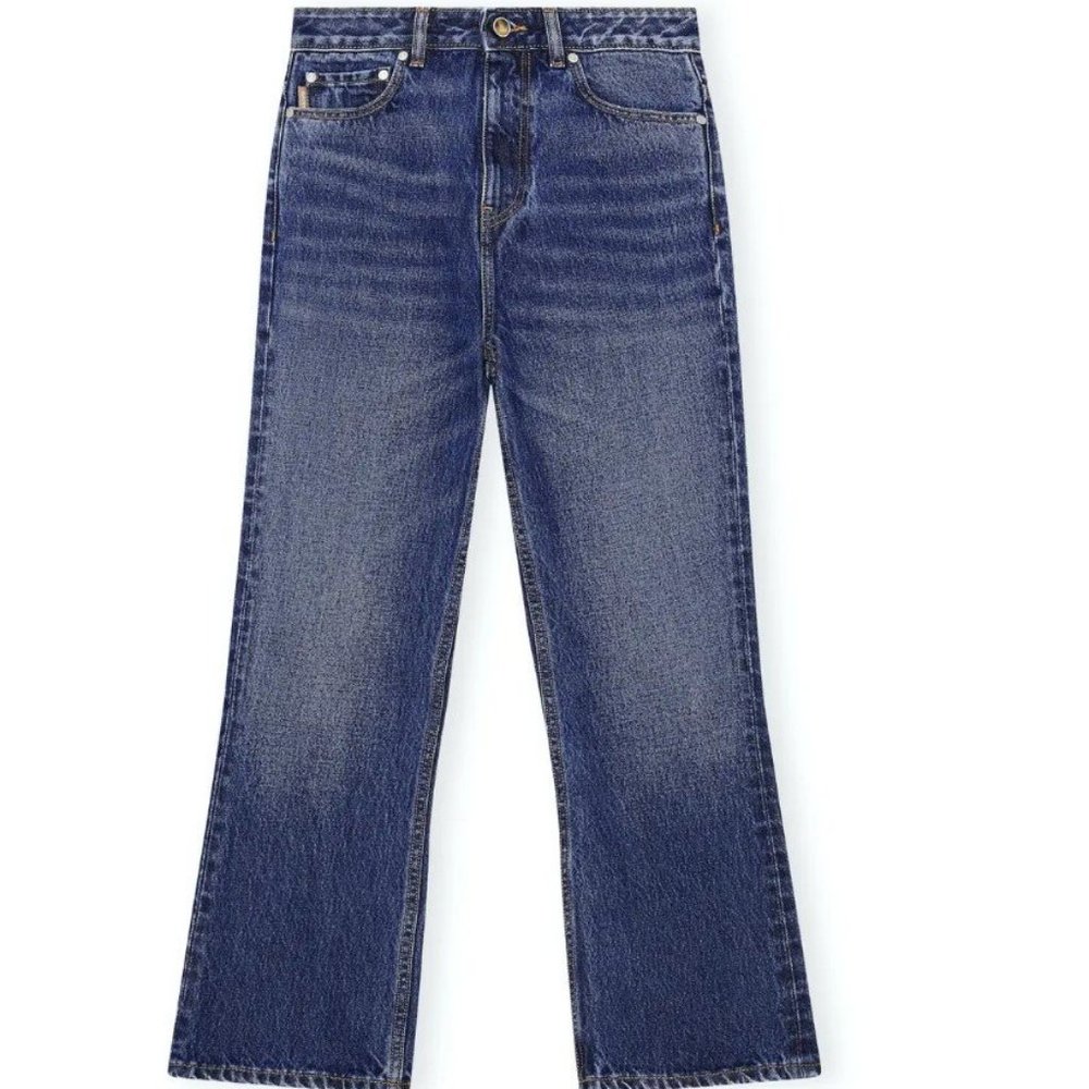 Ganni Women's Organic Cotton Wide Leg Jeans size 31